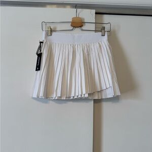TNA White Pleated Mini Skirt